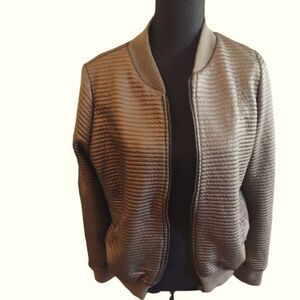 H&O baseball zipper jacket size Large women